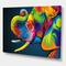 Designart - The Happy Rainbow Elephant - Modern & Contemporary Canvas Art Print
